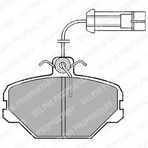 DELPHI LP566 Комплект тормозных колодок,