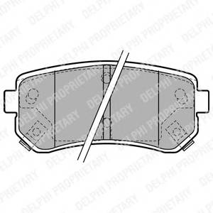 DELPHI LP1952 Комплект гальмівних колодок,
