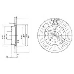 DELPHI BG2830 Тормозной диск