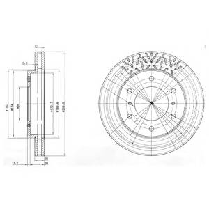 DELPHI BG3812 Тормозной диск