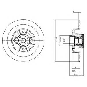 DELPHI BG9028RS Тормозной диск