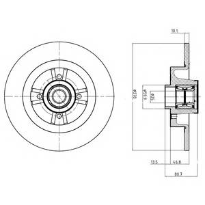 DELPHI BG9032RS Тормозной диск