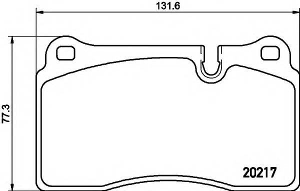 HELLA 8DB 355 013-201 Комплект тормозных колодок,