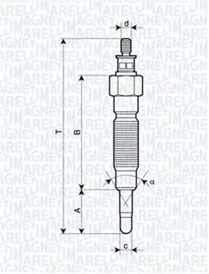 MAGNETI MARELLI 062900064304 Свеча накаливания