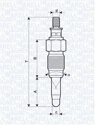 MAGNETI MARELLI 062900056304 Свеча накаливания