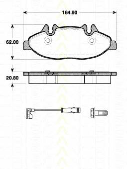 TRISCAN 8110 23042 Комплект тормозных колодок,