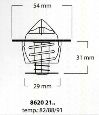 TRISCAN 8620 2188 Термостат, охлаждающая жидкость