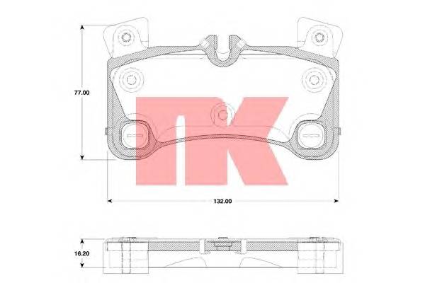 NK 224799 Комплект тормозных колодок,