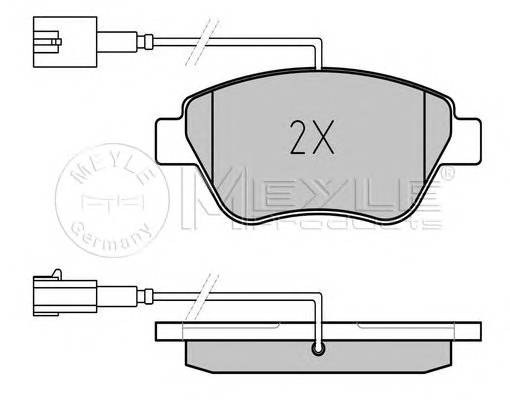 MEYLE 025 237 0617/W Комплект тормозных колодок,