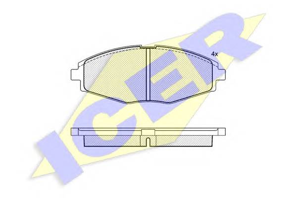 ICER 181262 Комплект тормозных колодок,