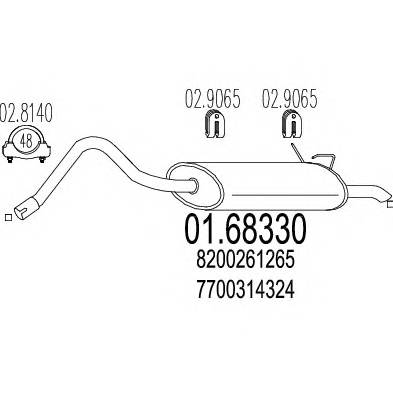 MTS 01.68330 Глушник вихлопних газів