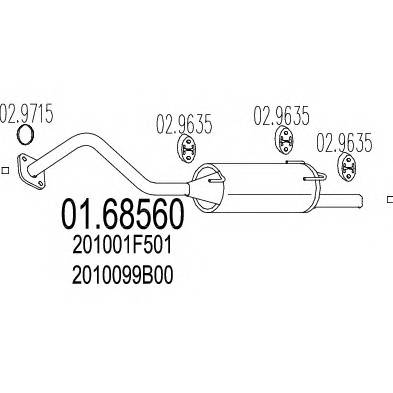 MTS 01.68560 Глушитель выхлопных газов