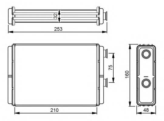 NRF 53233 Теплообменник, отопление салона