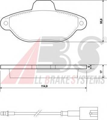 A.B.S. 37595 Комплект тормозных колодок,