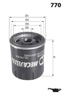 MECAFILTER ELH4328 Масляный фильтр