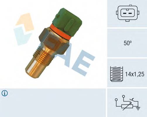 FAE 34400 Датчик, температура охолоджувальної