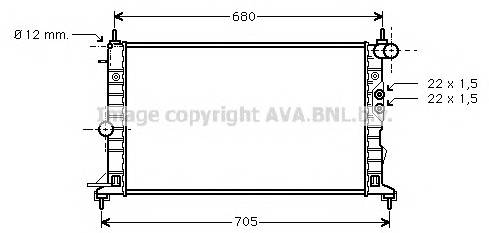 AVA QUALITY COOLING OLA2244 Радиатор, охлаждение двигателя