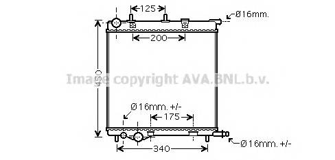 AVA QUALITY COOLING PE2368 Радиатор, охлаждение двигателя