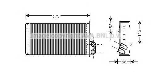 AVA QUALITY COOLING RT6226 Теплообменник, отопление салона