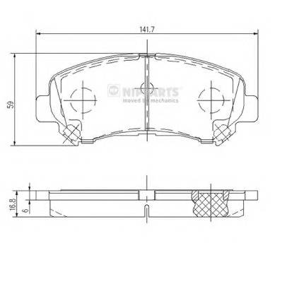 NIPPARTS J3601096 Комплект тормозных колодок,