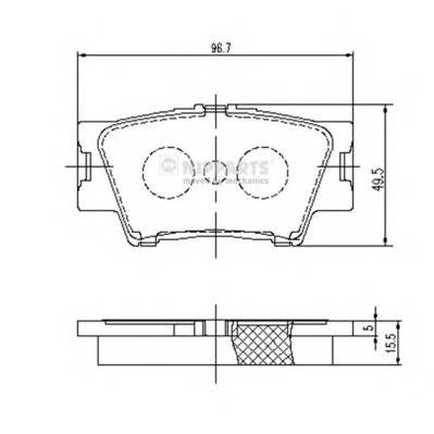 NIPPARTS J3612035 Комплект гальмівних колодок,