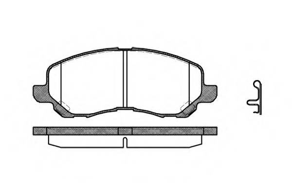 WOKING P9043.12 Комплект тормозных колодок,