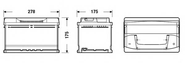 EXIDE EB712 Стартерная аккумуляторная батарея;