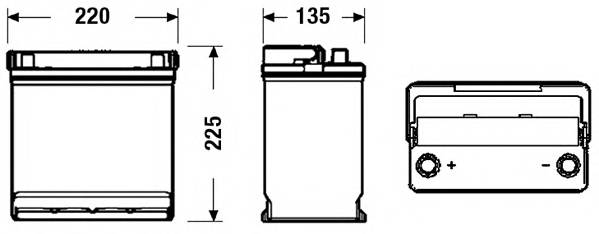 EXIDE EB451 Стартерная аккумуляторная батарея;