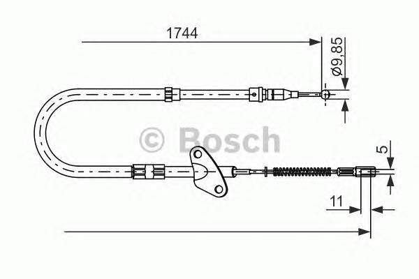 BOSCH 1 987 477 121 Трос, стоянкова гальмівна