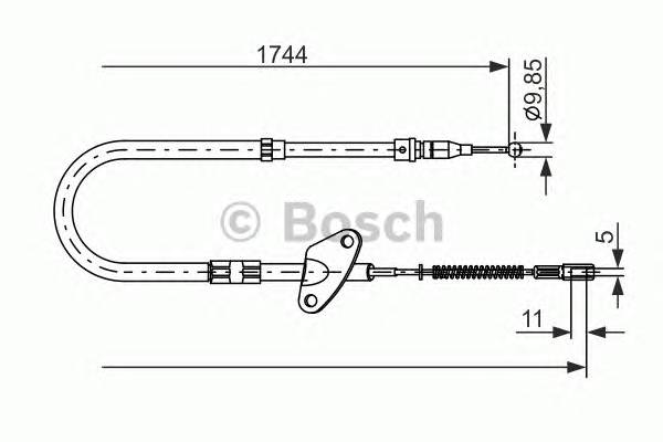 BOSCH 1 987 477 122 Трос, стоянкова гальмівна