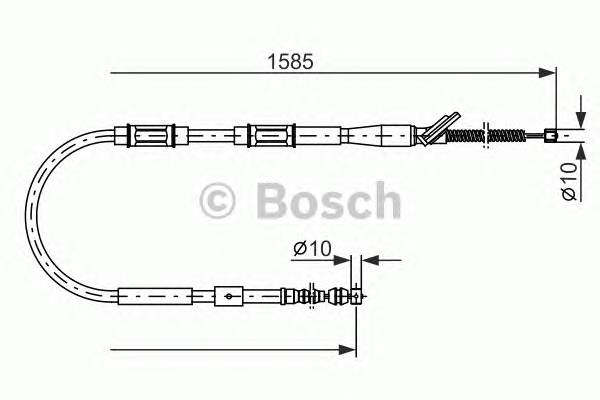 BOSCH 1 987 477 413 Трос, стояночная тормозная