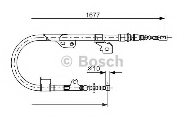 BOSCH 1 987 477 536 Трос, стояночная тормозная