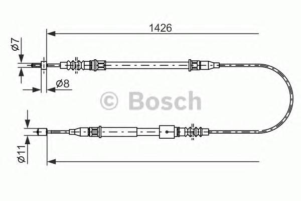 BOSCH 1 987 482 140 Трос, стояночная тормозная