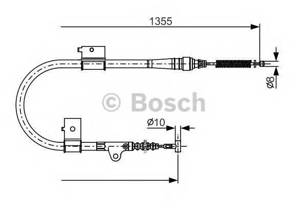 BOSCH 1 987 482 152 Трос, стоянкова гальмівна