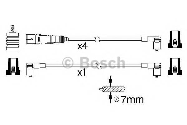 BOSCH 0 986 356 343 Комплект дротів запалювання