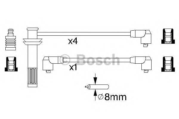 BOSCH 0 986 356 791 Комплект дротів запалювання