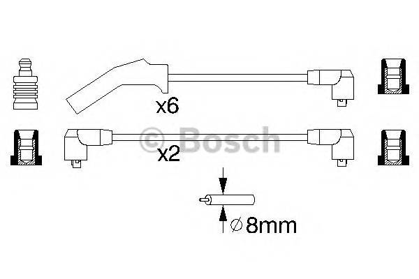 BOSCH 0 986 356 879 Комплект дротів запалювання