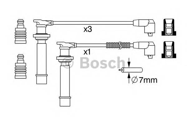 BOSCH 0 986 357 239 Комплект проводов зажигания