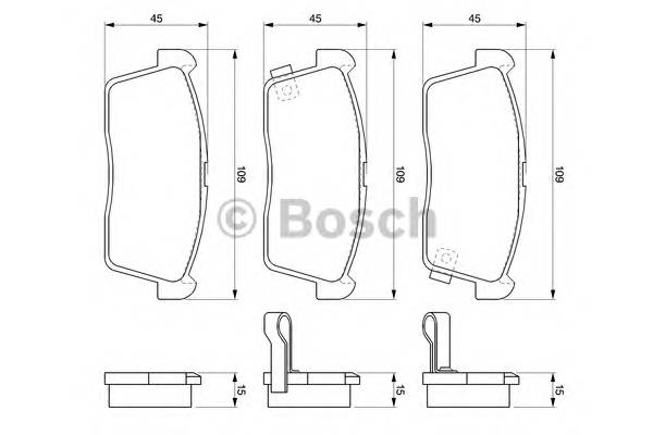 BOSCH 0 986 424 695 Комплект тормозных колодок,