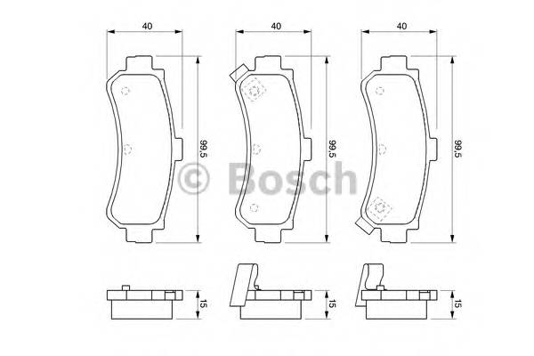 BOSCH 0 986 424 734 Комплект гальмівних колодок,