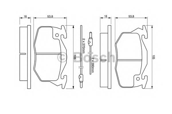 BOSCH 0 986 460 983 Комплект гальмівних колодок,