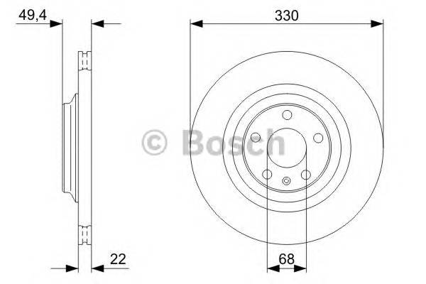 BOSCH 0 986 479 299 Гальмівний диск