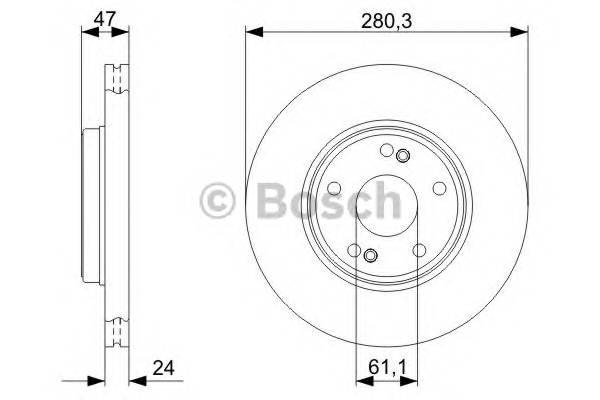 BOSCH 0 986 479 743 Гальмівний диск