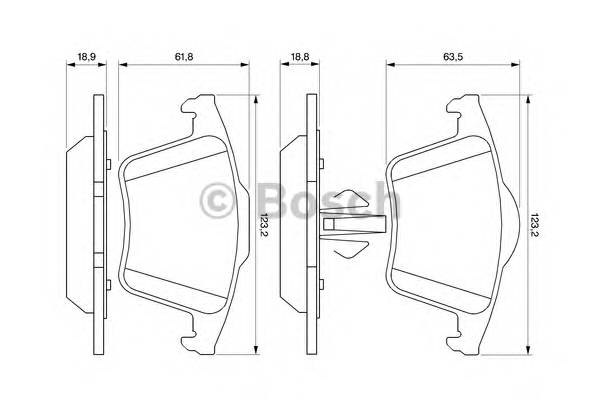 BOSCH 0 986 494 102 Комплект тормозных колодок,