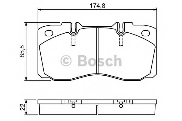 BOSCH 0 986 494 257 Комплект гальмівних колодок,