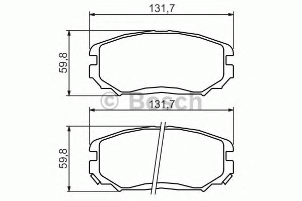 BOSCH 0 986 494 374 Комплект гальмівних колодок,