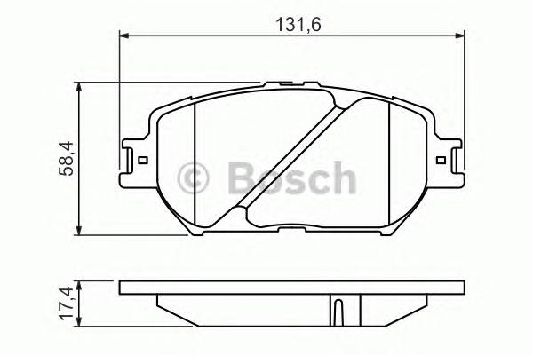 BOSCH 0 986 494 418 Комплект гальмівних колодок,