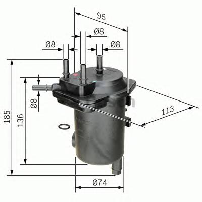 BOSCH 0 450 907 011 Паливний фільтр