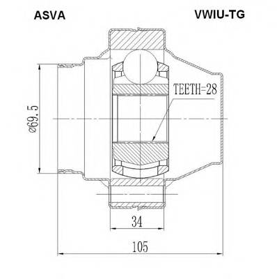 ASVA VWIUTG ØÐÓÑ ÂÍÓÒÐÅÍÍÈÉ 28X112