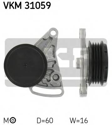 SKF VKM 31059 Натяжной ролик, поликлиновой